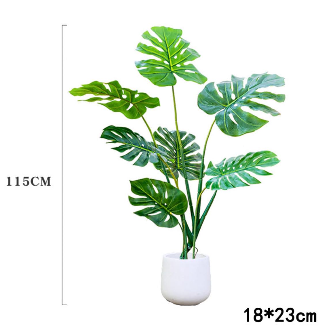 Amazon｜HGJH フェイクグリーン 人工観葉植物 A型*鉢付き モンステラ